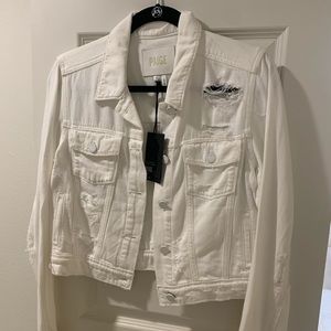PAIGE white denim jacket